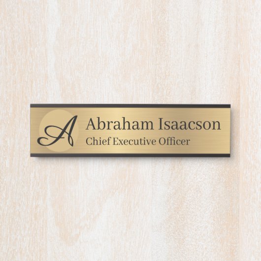 Imitate Gold Office Türschild Plate Real Anwesen (Vorderseite )