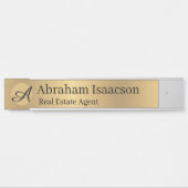 Imitate Gold Office Türschild Plate Real Anwesen (Vorderseite )