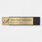 Imitate Gold Office Türschild Plate Real Anwesen (Vorderseite )