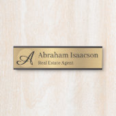 Imitate Gold Office Türschild Plate Real Anwesen (Vorderseite )
