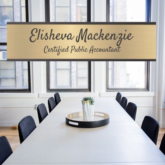 Imitate Gold Office Türsignaturen Namensplatte CPA Türschild