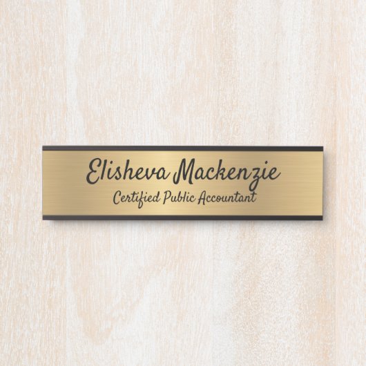 Imitate Gold Office Türsignaturen Namensplatte CPA Türschild (Vorderseite )