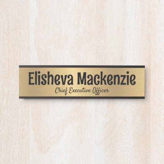 Imitate Gold Office Türsignaturen Namensplatte Türschild (Vorderseite )