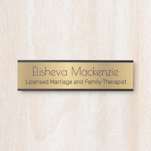 Imitate Gold Office Türsignaturen Namensplatte Türschild (Vorderseite )