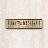 Imitate Gold Office Türsignaturen Namensplatte Türschild (Vorderseite )