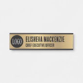 Imitate Gold Office Türsignaturen Namensplatte Türschild (Vorderseite )