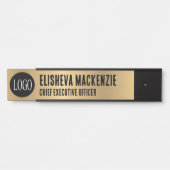 Imitate Gold Office Türsignaturen Namensplatte Türschild (Vorderseite )