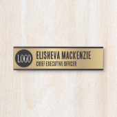 Imitate Gold Office Türsignaturen Namensplatte Türschild (Vorderseite )