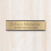 Imitate Gold Office Türsignaturen Namensplatte Türschild (Vorderseite )