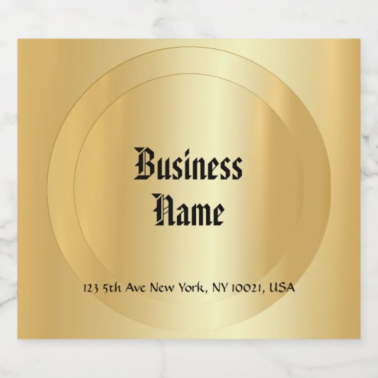 Imitate Gold Old Style Calligraphy Script-Vorlage Bierflaschenetikett (Einzelnes Label)