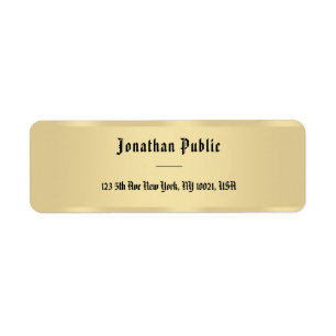 Imitate Gold Old Style Text Script Template Elegan