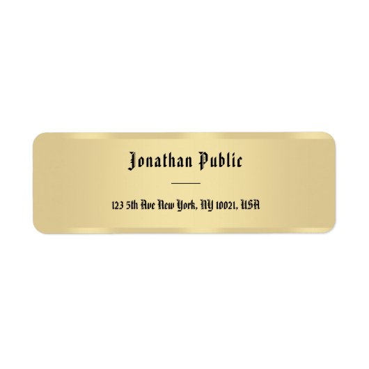 Imitate Gold Old Style Text Script Template Elegan (Vorne)