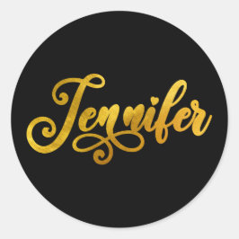 Imitate Gold Ombre Foil Decorative Jennifer Runder Aufkleber