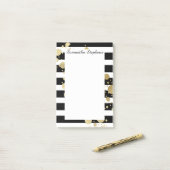 Imitate Gold Paint Spritzer auf Schwarz und Weiß S Post-it Klebezettel (Auf Schreibtisch)