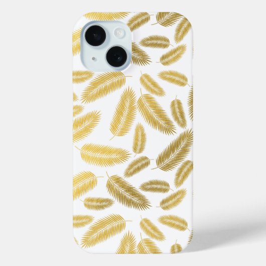 Imitate Gold Palm Blätter Muster Case-Mate iPhone Hülle (Rückseite)