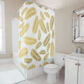 Imitate Gold Palm Blätter Muster Duschvorhang (Beispiel)