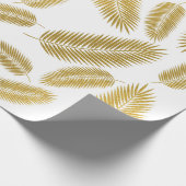 Imitate Gold Palm Blätter Muster Geschenkpapier (Ecke)