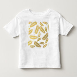Imitate Gold Palm Blätter Muster Kleinkind T-shirt
