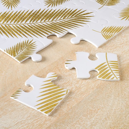 Imitate Gold Palm Blätter Muster Puzzle (Seite)