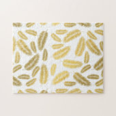 Imitate Gold Palm Blätter Muster Puzzle (Horizontal)