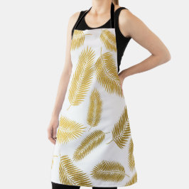 Imitate Gold Palm Blätter Muster Schürze
