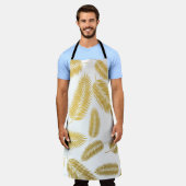 Imitate Gold Palm Blätter Muster Schürze (Getragen)