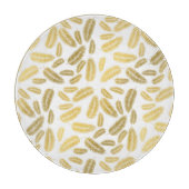 Imitate Gold Palm Blätter Muster Sherpa Blanket Ac Schneidebrett (Vorderseite)