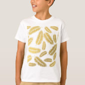 Imitate Gold Palm Blätter Muster T-Shirt (Vorderseite)