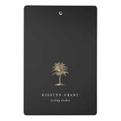 Imitate Gold Palm Tree Logo Mini Klemmbrett (Rückseite)