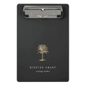 Imitate Gold Palm Tree Logo Mini Klemmbrett (Vorderseite)