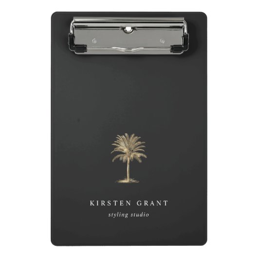 Imitate Gold Palm Tree Logo Mini Klemmbrett (Vorderseite)