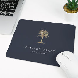 Imitate Gold Palm Tree Logo Mousepad