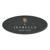Imitate Gold Palm Tree Logo Namenschild (Vorderseite)