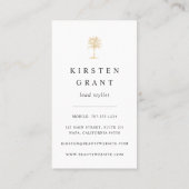 Imitate Gold Palm Tree Logo Visitenkarte (Rückseite)