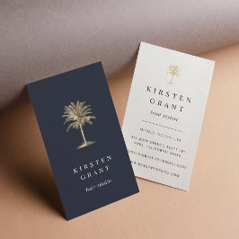 Imitate Gold Palm Tree Logo Visitenkarte