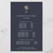 Imitate Gold Palm Tree | Preise und Dienstleistung Flyer (Vorne)