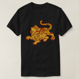 Imitate Gold Pattern Tiger T-Shirt