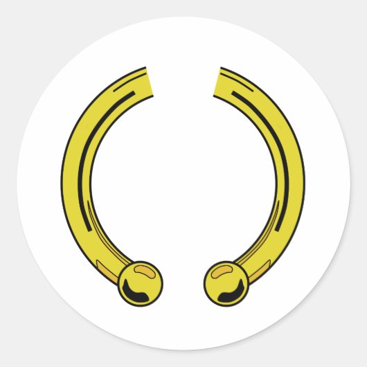 Imitate Gold Piecing Runder Aufkleber (Vorderseite)