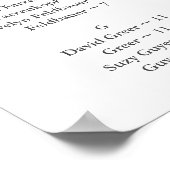 IMITATE GOLD PINEAPPING SITZSTRUKTUR, ALPHABETISCH POSTER (Ecke)