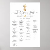 IMITATE GOLD PINEAPPING SITZSTRUKTUR, ALPHABETISCH POSTER (Vorne)