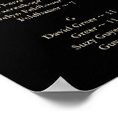 IMITATE GOLD PINEAPPING SITZSTRUKTUR, ALPHABETISCH POSTER (Ecke)