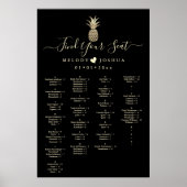 IMITATE GOLD PINEAPPING SITZSTRUKTUR, ALPHABETISCH POSTER (Vorne)