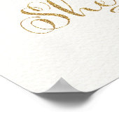 Imitate Gold & Pink Kinderzimmer Art Boho Kalligra Poster (Ecke)