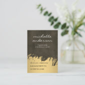Imitate Gold Pinsel Braun Lush Textur Visitenkarte (Stehend Vorderseite)