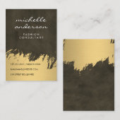Imitate Gold Pinsel Braun Lush Textur Visitenkarte (Vorne/Hinten)