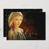 Imitate Gold Pinsel Script Abschluss Danke Karten (Vorne/Hinten)