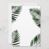 Imitate Gold Rahmen mit Palm Hochzeitsempfang Einladung (Rückseite)