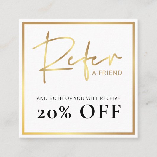 Imitate Gold-Reader-Logo für den Freundespreis Empfehlungskarte (Vorderseite)