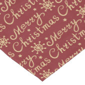 Imitate Gold & Red Frohe Weihnachtsbriefe Muster Kurzer Tischläufer (Ecke)