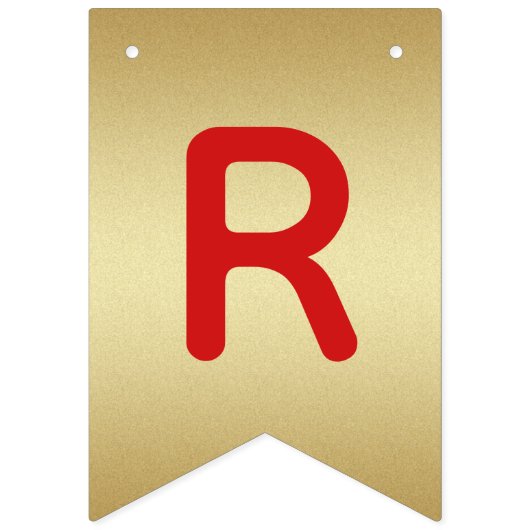 Imitate Gold Red Green Frohe Weihnachten Wimpelkette (Dritte Fahne)